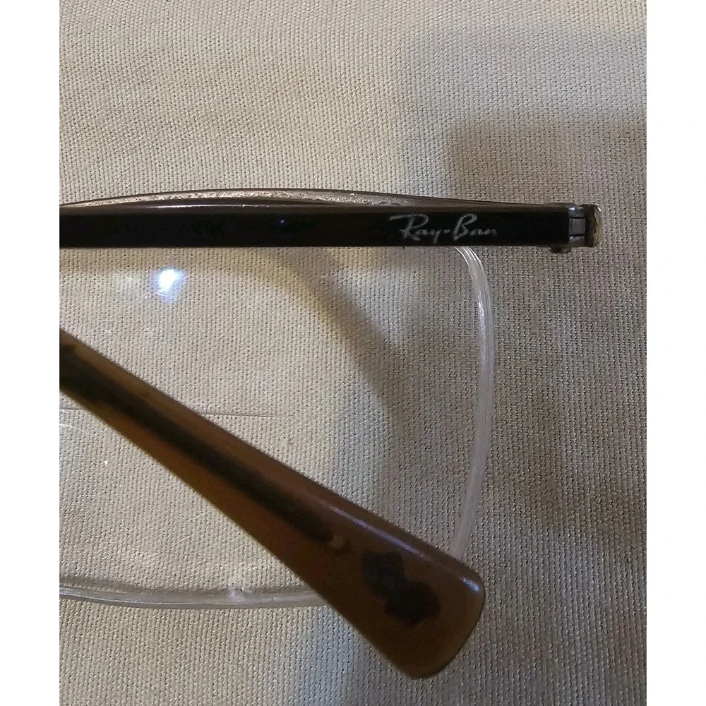 Ray-Ban Eyeglasses RB 6039 2511 Brown Half Rim Metal Frame Italy 52[]19 135